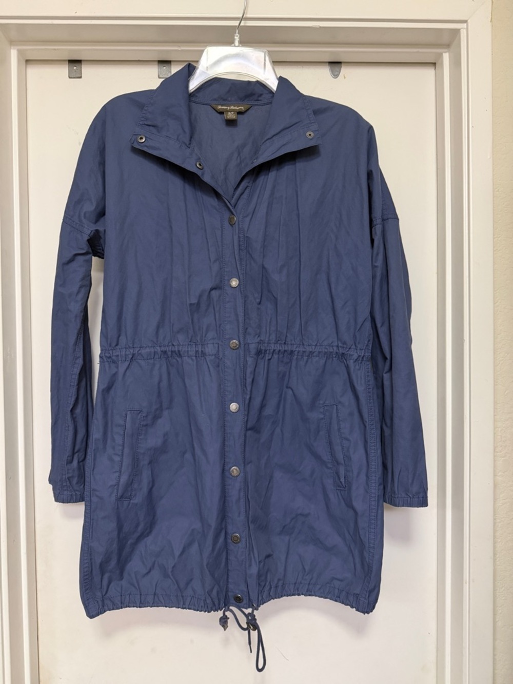 Tommy Bahama navy blue rain/trench coat - size S